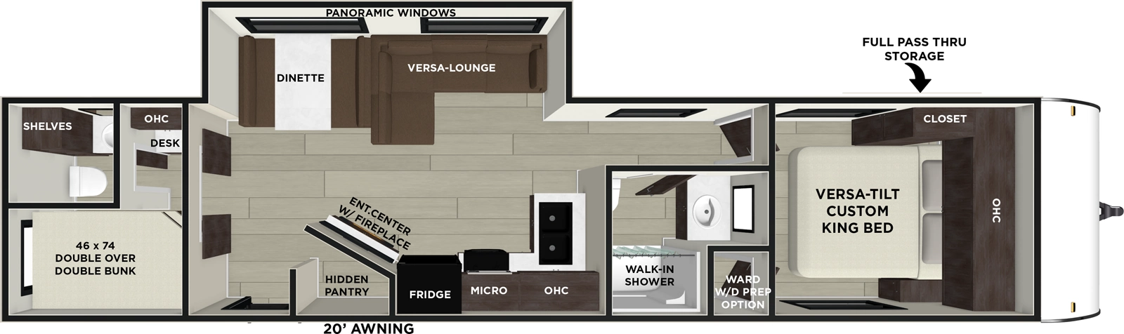 Wildwood 29BDB Floorplan
